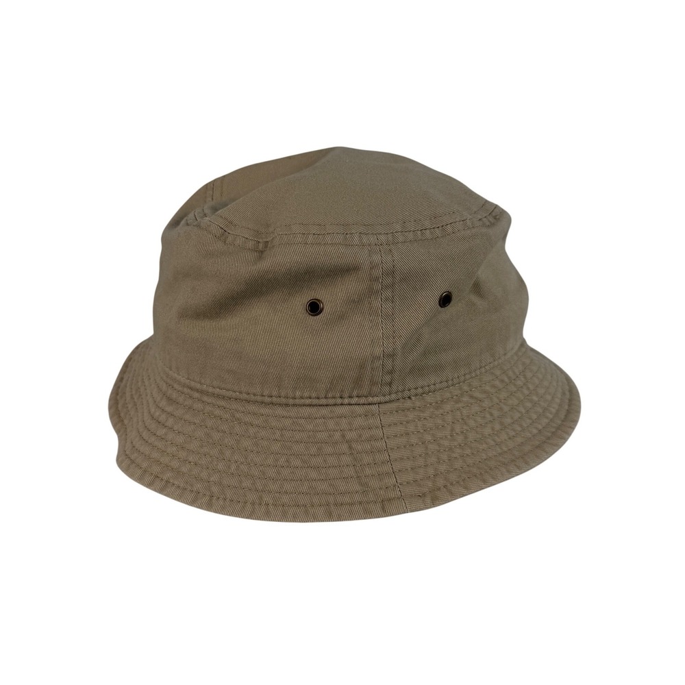 Newhattan Khaki Tan Cotton Twill Bucket Hat Mens L/XL Outdoor Fishing Sun Cap